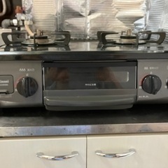 三菱電機　冷蔵庫、リンナイ　ガステーブル　セットの画像