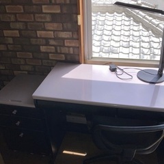 学習机、スタンド電気、椅子セット1000円
