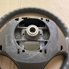 スズキ純正ステアリング　革巻きの画像