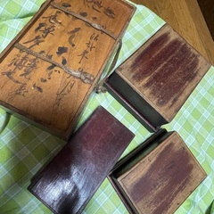 アンティーク　明治か大正。かなり古い箱4点の画像