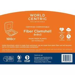 【特価セール中！】ワールドセントリック 仕切りなしランチボックス 100枚の画像