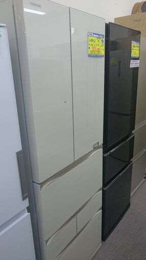 (2023.06.14　お買い上げありがとうございます。)(東芝)　6ドア冷蔵庫461L　２０２０年製　GR-S460FZ　6ドア　６5ｃｍ幅　充電USBポート付　自動製氷　真ん中　野菜室　高く買取るゾウ八幡東店