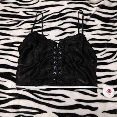 【お取り引き決定】SHEIN Unity プラス フリルヘム レースアップ キャミトップの画像