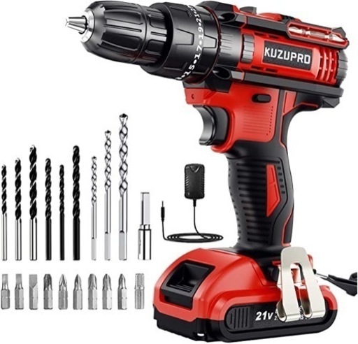 電動ドライバー 電動ドリル 21V 最大42N・m 25+3段階トルク調節