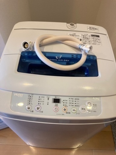 【美品・配達可】39L ハイアール洗濯機 JW-K42H