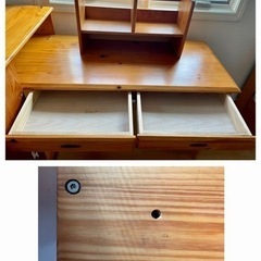 天然木パイン材デスク の画像