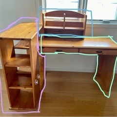 天然木パイン材デスク の画像