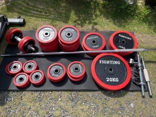 ファイティングロード　185キロセット　バーベルウエイト　買取金額提示してください。