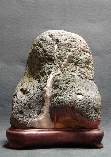 鑑賞石 3.8㎏　滝石　山型石　景石　原石　水石 自然石 置物　盆石　飾り石