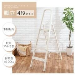 本日まで❗️折畳み脚立 ステップ 4段  踏台 スリム 作業 洗...