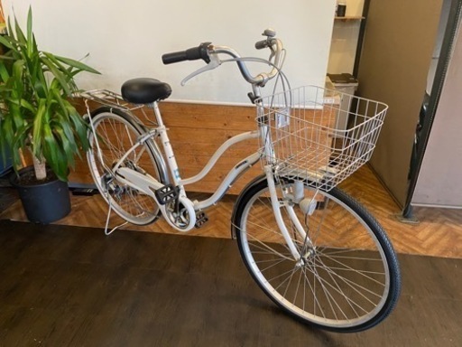 26インチ6段変速自転車　LEDダイナモライト