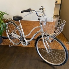 26インチ6段変速自転車　LEDダイナモライト