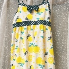 女の子水着120 レモン柄　美品