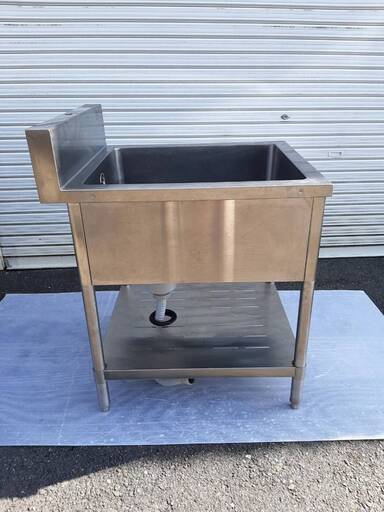 業務用ステンレス流し台　一層シンク　タニコー大野工場　ホース付き　バックガードあり 直接手渡し大歓迎　大阪府枚方市　hr0521　近辺の寝屋川市　枚方市　四條畷市　交野市　大東市　門真市　守口市　大阪市内等　その他府県も大歓迎！