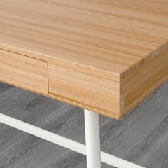 IKEA LILLÅSEN リルオーセン デスク, 竹, 102x49 cmの画像