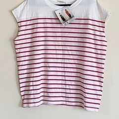 新品　半袖　ボーダー　フレンチスリーブ　Tシャツ　サイズLL