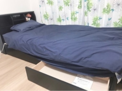 【FranceBed】収納付き シングルベッドセット