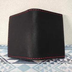 名刺入れ　ハンドメイド　カードケース　サドルレザー　手縫い　芯染め　バイカラーの画像