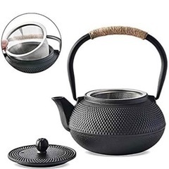 鉄瓶 鉄器 急須 ih対応 直火 鉄やかん 800ml 0.8l 鉄分補給の画像