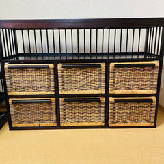 取引中【希少!!オシャレ】アジアン 家具 チェスト ラタン 収納棚 取引中【希少!!オシャレ】アジアン 家具 チェスト ラタン 収納棚