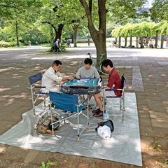 明日5月28日(日曜日)新宿区の戸山公園で朝からアウトドア麻雀を...