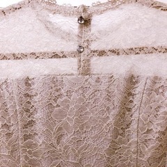 未使用品　＜Maglie White＞ラッセルレースロングドレスの画像