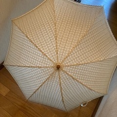 折りたたみ日傘　レースの画像