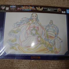 ONEPIECE クジの絵2枚 ガラスプレート2個の画像