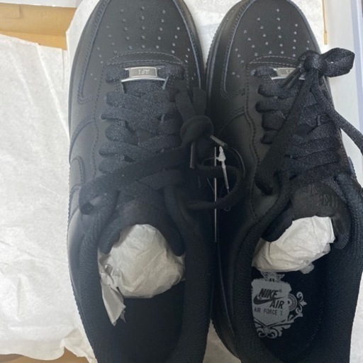 新品 ナイキ NIKE AIR FORCE 1 07 エアフォース1 BLACK/BLACK  サイズ25.5cm