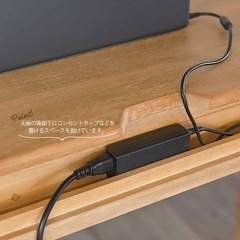 ラタン×チーク無垢材 コンソールデスク T488XP 100cm幅 KAGOMEの画像