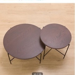 リビング ネストテーブル 二脚セットニトリ  の画像