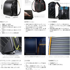 【新品】ランドセル 男の子 ベーシックモデル ブラック/レッド 高級合皮 大容量 撥水加工  6年保証 全国送料無料 スクールバック 小学生通学カバンブの画像