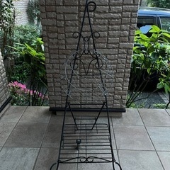 フラワースタンド（アイアン製）花カゴ付き