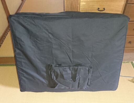 軽量 折りたたみ マッサージベッド (木製)(有孔) チョコレート 長さ185×幅70×高さ51～83cm