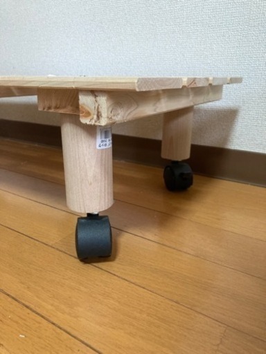 DIY品　fitsケース 74×39対応 木製スノコキャスター スチールハンガー下
