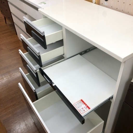 キッチンカウンター　ダークブラウン×ホワイト　21,780円