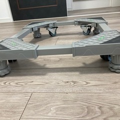 新品、未使用品　洗濯機置き台　2連キャスター付きの画像
