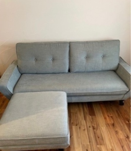 3人掛けソファ＋オットマン　関家具　リラックスフォーム　プール