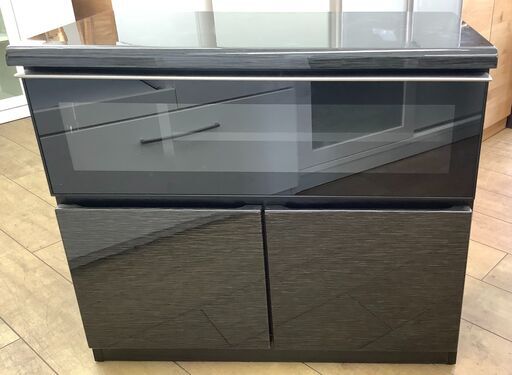 【トレファク花小金井店】テレビ台/ニトリ/ブラック/AVキャビネット/ポスティア/BK/側面穴・ﾃｰﾌﾟ跡有/テレビボード/中古家具/ 武蔵野市 小平市 小金井市 国分寺市 杉並区 買取 販売