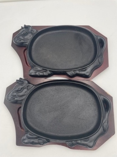 ‼️美品‼️ステーキ用鉄板　牛　セット