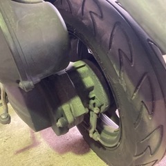 【売約済】実働 BT新品 バリ溝 スズキ CA1PA レッツ2 2スト原付 スクーター ブラック&ネイビー サイドスタンド付きの画像