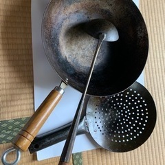 【お取引中】中華鍋、油切り、おたまもセット