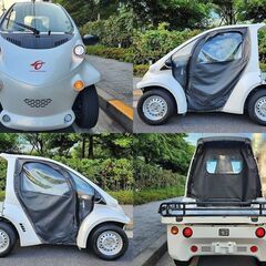 ☆超小型EV《 TOYOTAコムス B・COM 》デッキ仕様 後期型 ホワイトパール キャンバスドア 3.6万km台☆東京都大田区【下取OK】の画像