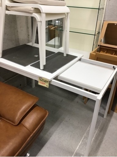 ●販売終了●IKEA    ダイニングテーブルセット　スライドテーブル　椅子×2    中古品