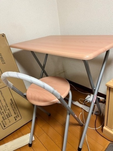 折りたたみデスク\u0026チェア　新品未使用　机と椅子　テーブル