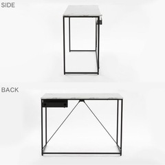 【LOWYA】大理石柄　パソコンデスク　ほぼ新品未使用の画像