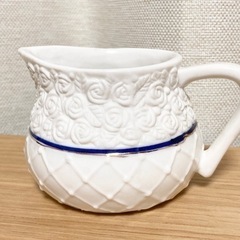 バラ柄 ミルクピッチャー 陶器 陶磁器 インテリアにもの画像