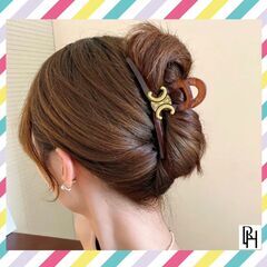 【♡新品♡】ヘアクリップ 髪留め 　茶色　バレッタ ヘアアクセサリー