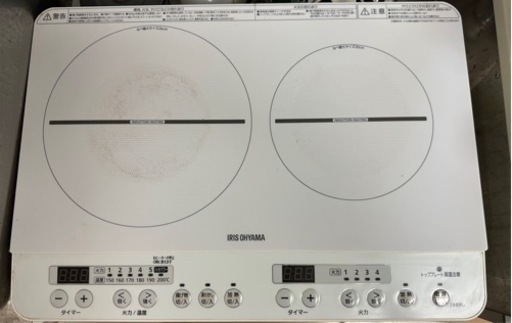 【取引中・6/12以降受渡可能】アイリスオーヤマ　IHクッキングヒーター2021年製　中古