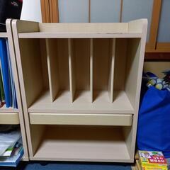 2台セット◼️キャスター　教科書ラック　本棚　シェルフ　　収納